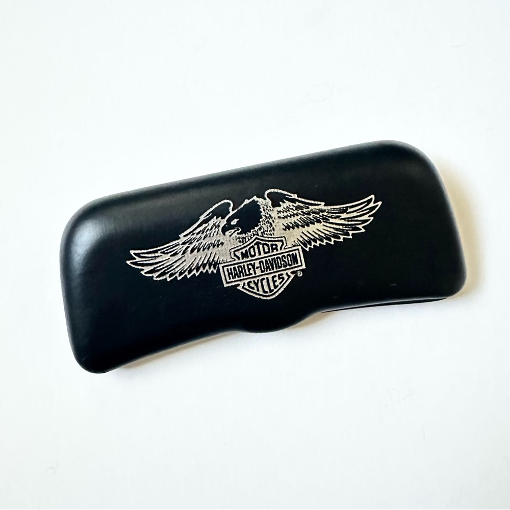 Harley Davidson Motorcycles Eyeglasses Case Metal 90s Vintage
